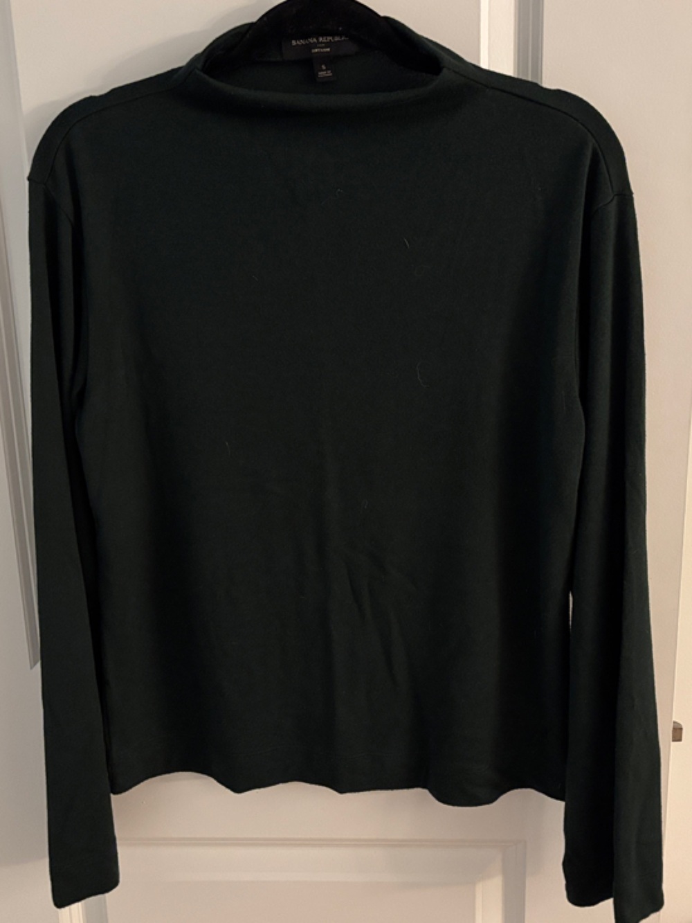 Banana Republic Factory Hunter Green, Boatneck, Bell Sleeve Top